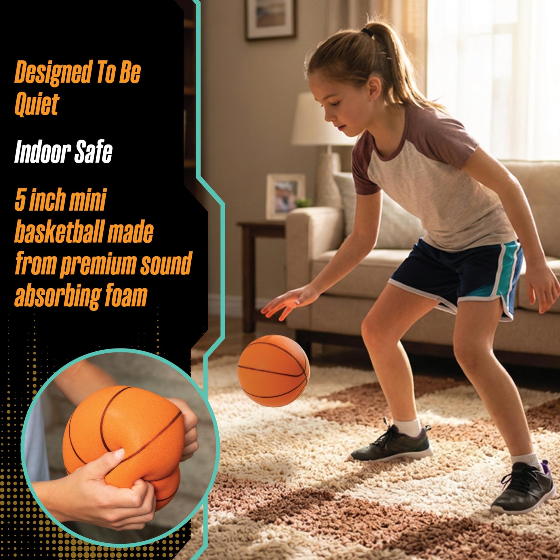 Supreme Silent Sports Indoor Over the Door Basketball Hoop