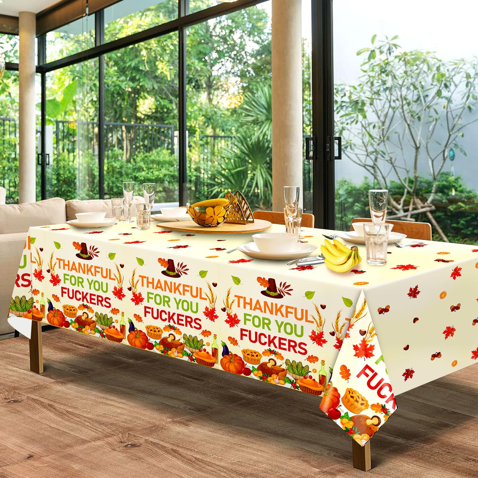 Yavxzvbw 3Pcs Thanksgiving Tablecloth Thanksgiving Party Decorations Tablecloths Friendsgiving Party Decorations Thanksgiving Party Supplies