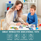 Funtactics Wooden Block Matching Puzzle Game with Victory Bell Pattern Recognition Board Game for Kids Ages 3+ & Adults | 5 Players 5 Difficulty