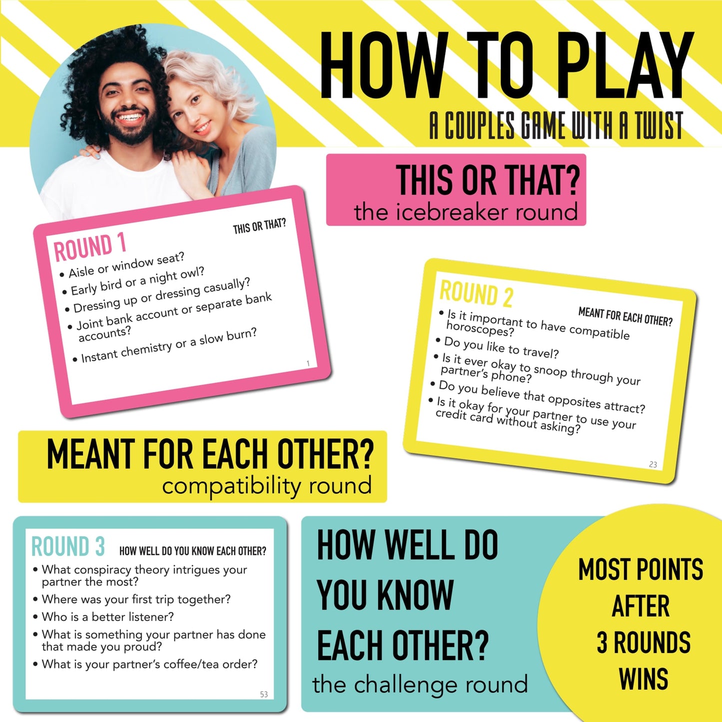 University Games, The Ultimate Couples Quiz, Test Your Compatibility and Love with Fun and Competitive Conversation Cards!