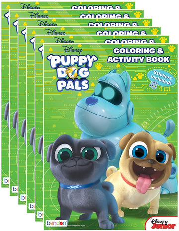 Disney Junior’s Puppy Dog Pals Coloring and Activity Book with Stickers (Pack of 6)