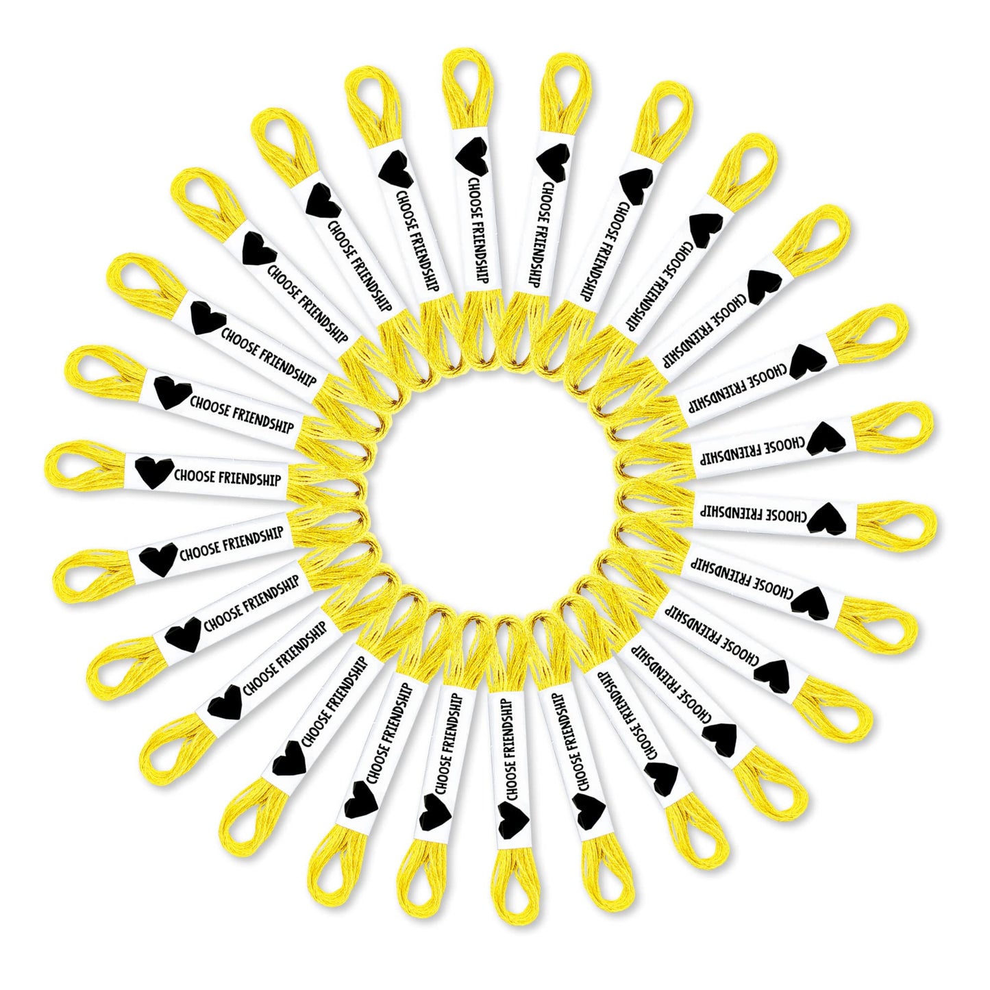 Choose Friendship, My Friendship Bracelet Maker Yellow Expansion Pack, 100 Pre-Cut Threads