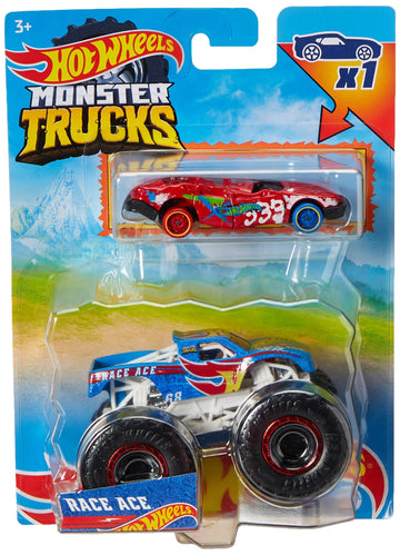 Hot Wheels Monster Trucks, 1:64 2-Pack Racing, Toy Vehicle for Kids Ages 3 and Up