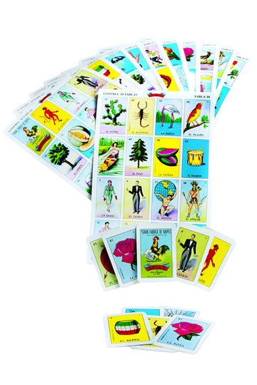 Don Clemente Mexican Jumbo Loteria Set, Deck of Cards Fun and Educational, 10 Large Boards