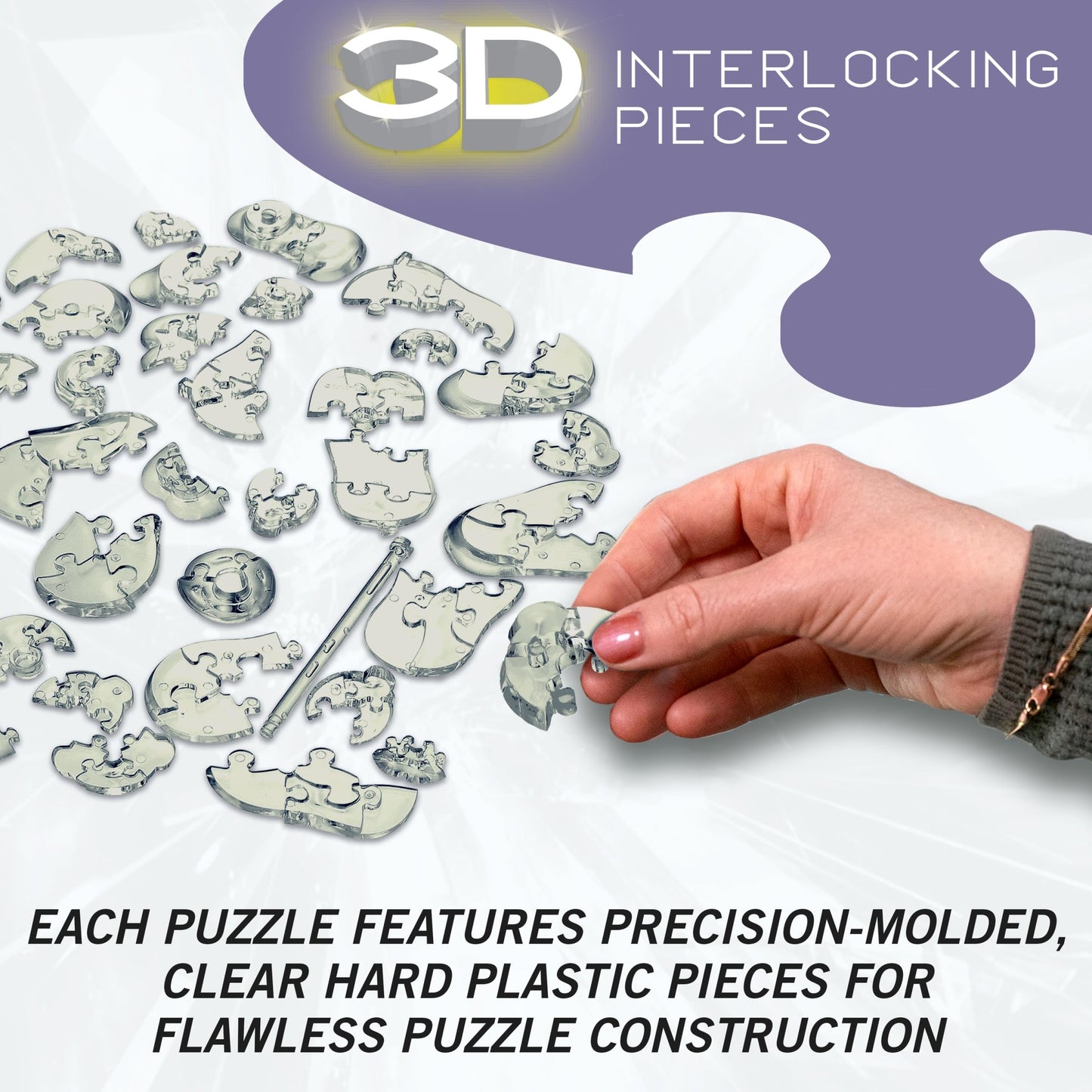 BePuzzled | Skull Original 3D Crystal Puzzle, Ages 12 and Up