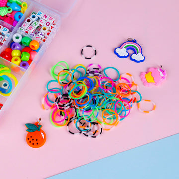JIYAKO Rubber Band Bracelet Kit, 2500+ Loom Bands, Bracelet Making kit,Loom Elastic Bracelet Making kit