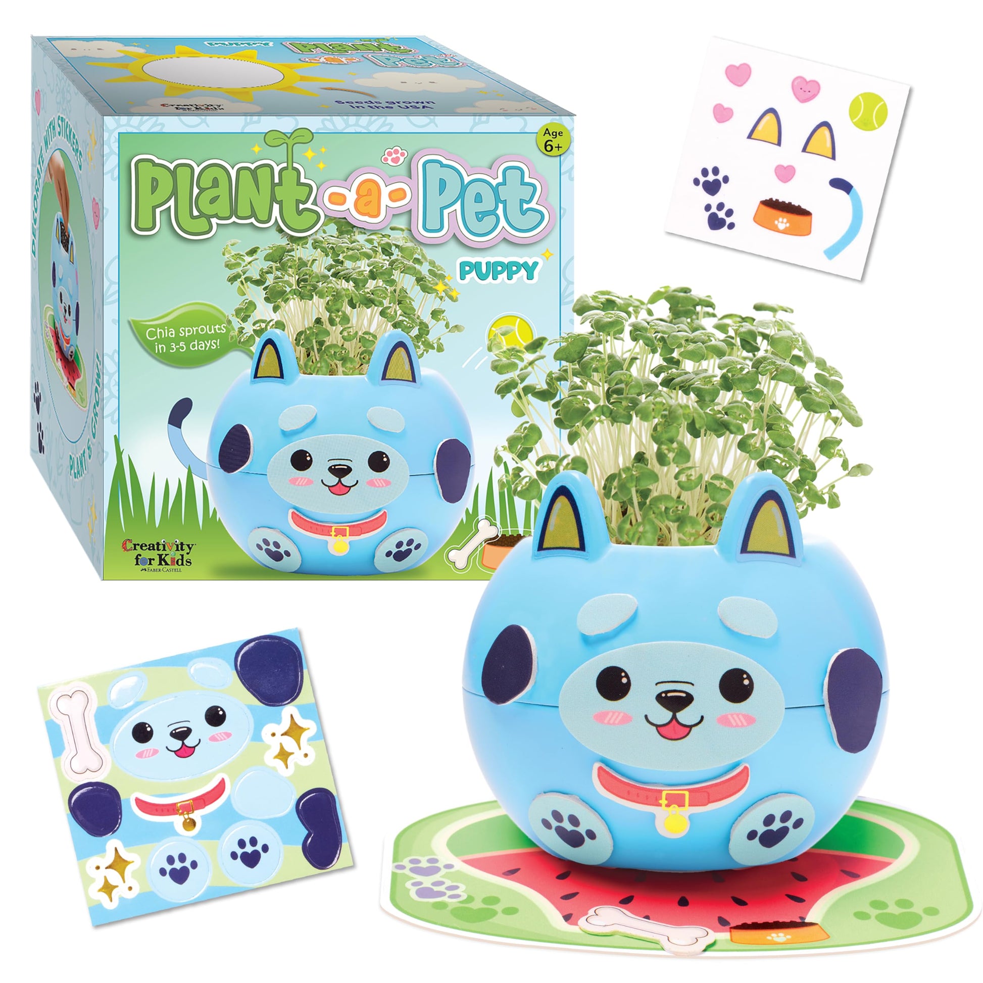 Creativity for Kids Plant-A-Pet: Puppy Toys for Girls - Mini Gifts for Girls, Arts and Crafts for Kids, DIY Activity Set & Screen Free Summer Fun