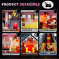 Pink Palace House Building Set with Lights, Halloween Haunted House Blocks Toy, Halloween House Kit for Kids Adults, Compatible with Lego, Christmas