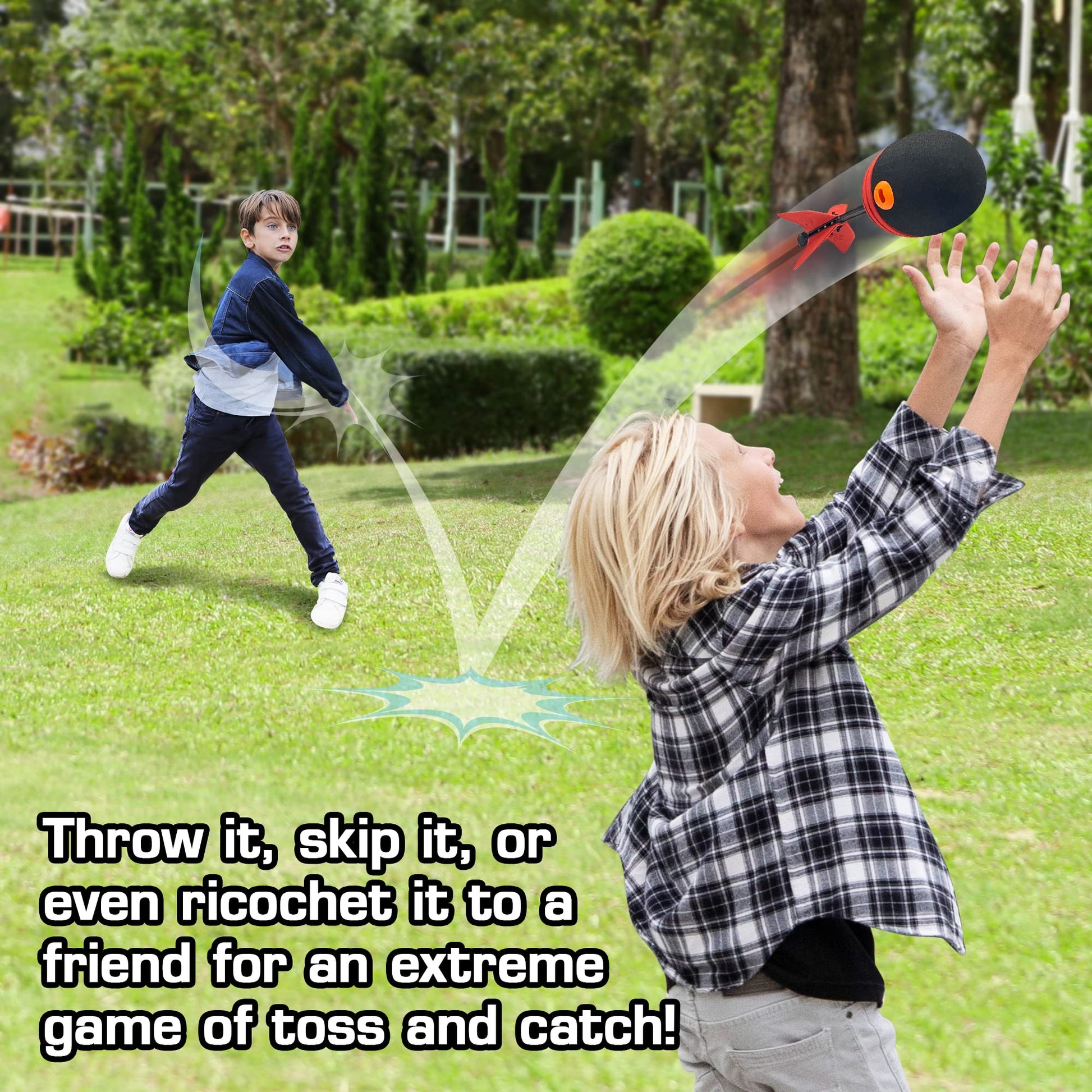 Zing Zooperball 2 Pack, Long-Distance Super Bounce & Throw Ball, Indoor & Outdoor Fun Flyer, for Ages 8 and Up