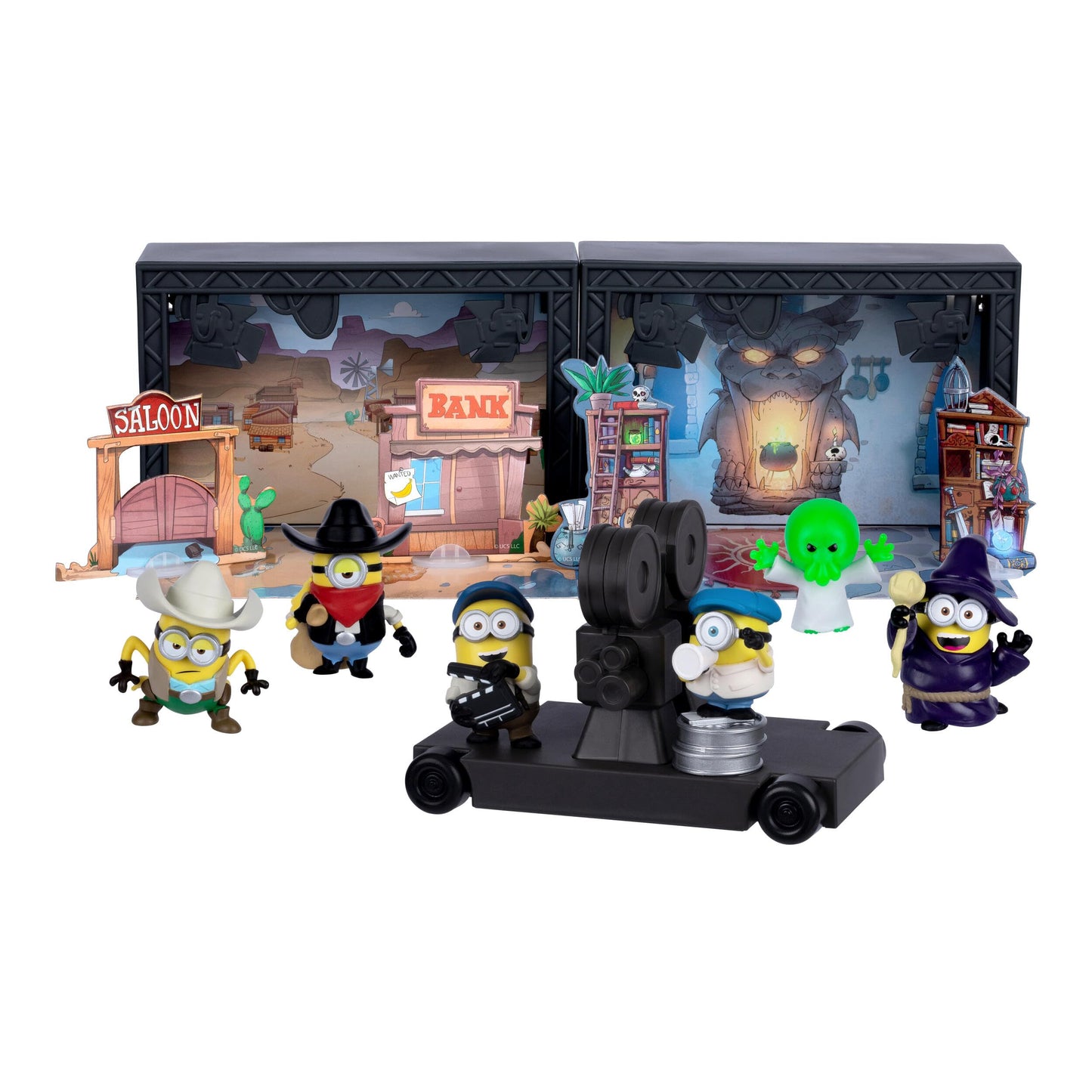 Minions Illumination's Monsters Backlot Studio Set, Mini Figure Minion Toys