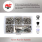 RC Raven RC Screw Kit for Summit with Over 300 Pieces Stainless Steel RC Car Tool Kit Including Head Screws, nyloc Nuts, Plain Nuts, washers and Set