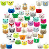 XIPEGPA 50 PCS Mini Animal Plush Toys Set Cute Small Animal Stuffed Toy Keychain for Party Favors Keychain Ornament for Goody Bag Easter Egg Stuffers
