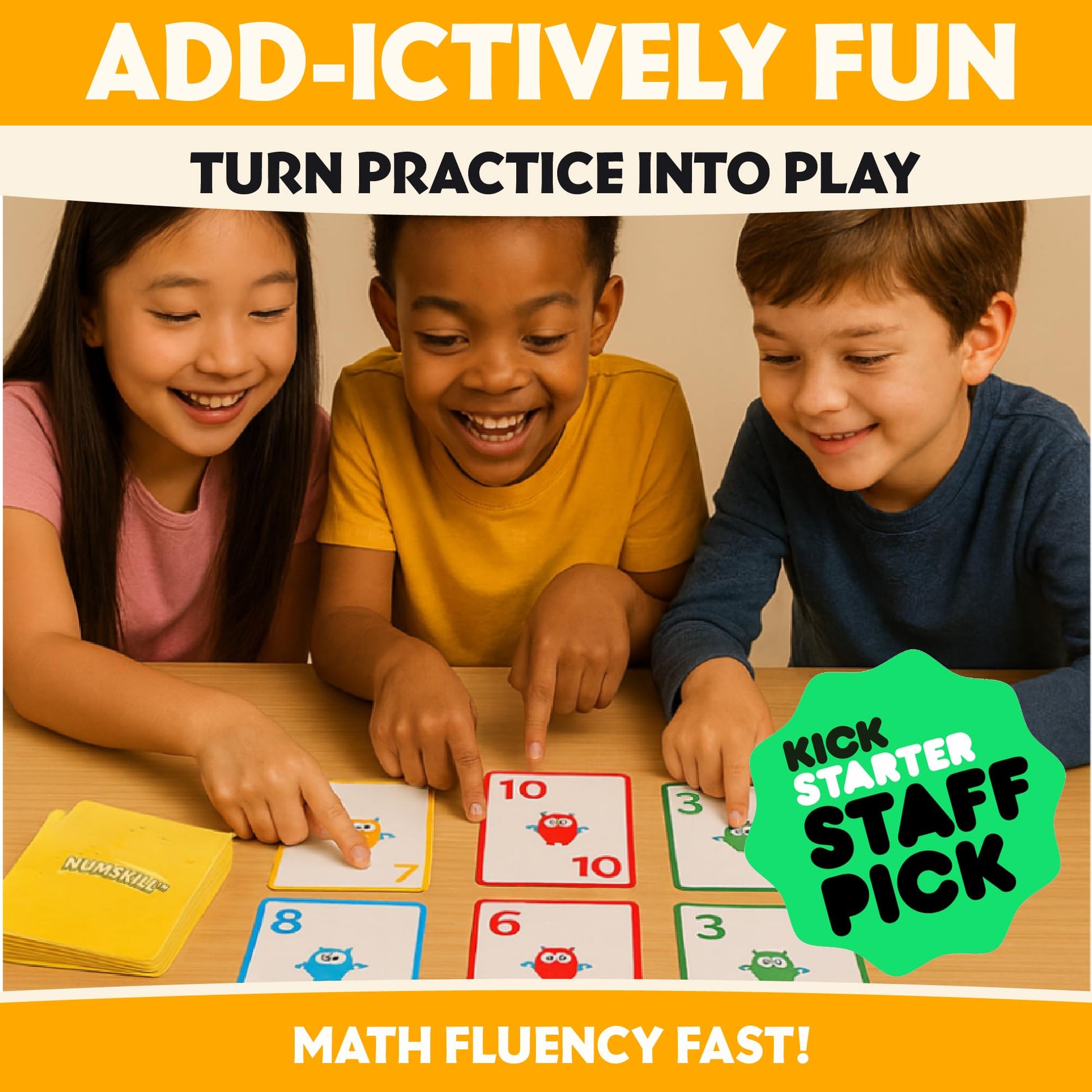 Kakooma Numskill - Math Card Game for Grades K-3 - Build Number Bonds, Color Patterns & Sequences - Fun for Home or Class