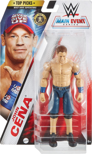 Mattel WWE Top Picks Action Figure, 6-inch Collectible John Cena with 14 Articulation Points & Life-Like Look