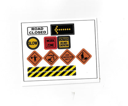 Building Toys Bricks City Construction site Traffic Signs Stickers. 64 Scale HO Arts & Crafts Supplies idea