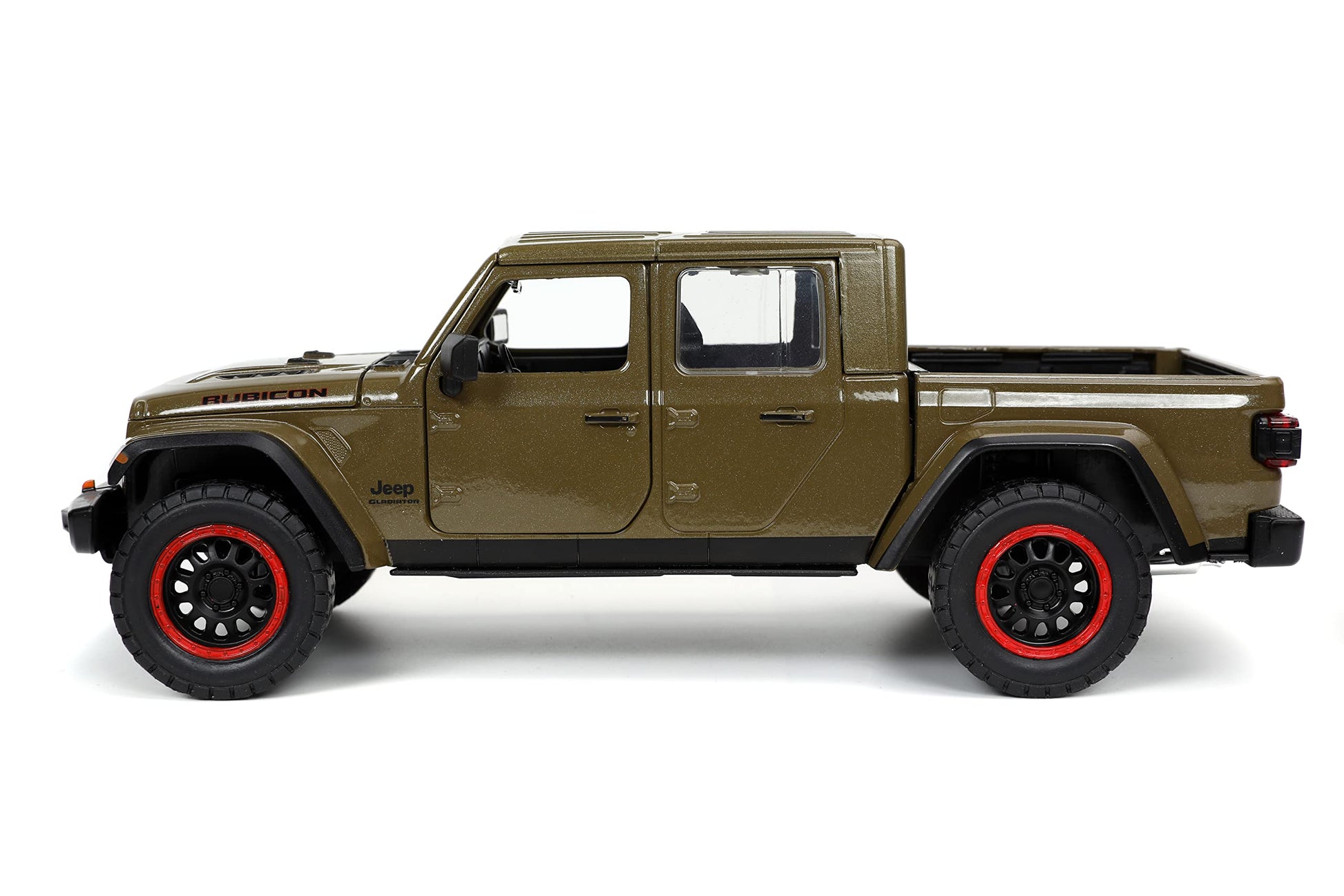 Jada Just Trucks 1:24 2020 Jeep Gladiator Die-cast Car Brown with Tire Rack, Toys for Kids and Adults
