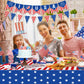 2 Pack 4th of July Tablecloth - Patriotic American Flag Table Cloth, Plastic Disposable Rectangle USA Star Stripe Table Cover for Memorial day Fourth