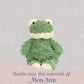 MON AMI Frankie The Frog 12-Inch Stuffed Animal, Soft Green Frog Plush Toy