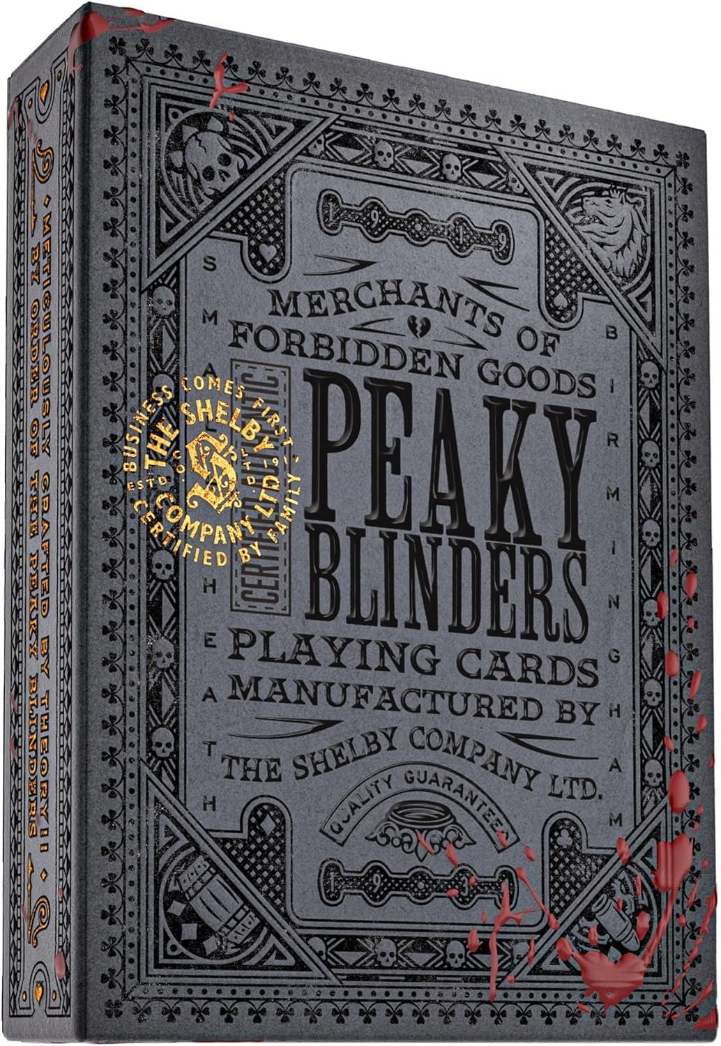 theory11 Peaky Blinders Playing Cards - Premium Officially Licensed Deck Luxury Collectible Cards with Antique Gold Foil & Tactile Embossing for Fans