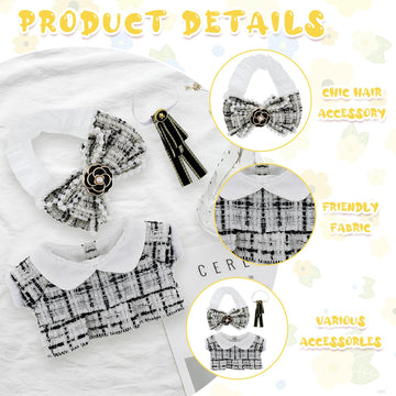 3Pcs Clothes for 17cm Doll, Anime Cosplay Dress Cute Doll Outfit Accessories,Stylish Outfit for Boys Girls Birthday Collectors