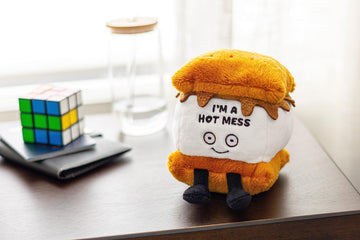 Punchkins S'Mores Plushie - I'm A Hot Mess Sassy Smores Plush, Gift for Chocolate Lovers, Food Plush Toy for Gifting