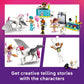 LEGO Friends Costume Party with Unicorn & Fairy Pretend Play Building Toy - Interactive Storytelling Playset with Cat and Unicorn Toys - Creative