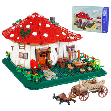 2233PCS Mushroom House Building Blocks Sets not Compatible with lego Size