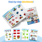 Tytan Official Disney Junior Mickey Mouse Jumbo Train Magnetic Tile Set - 112-Piece STEAM Toy Featuring Magnetic Cubes, Wheeled Bases, Reusable