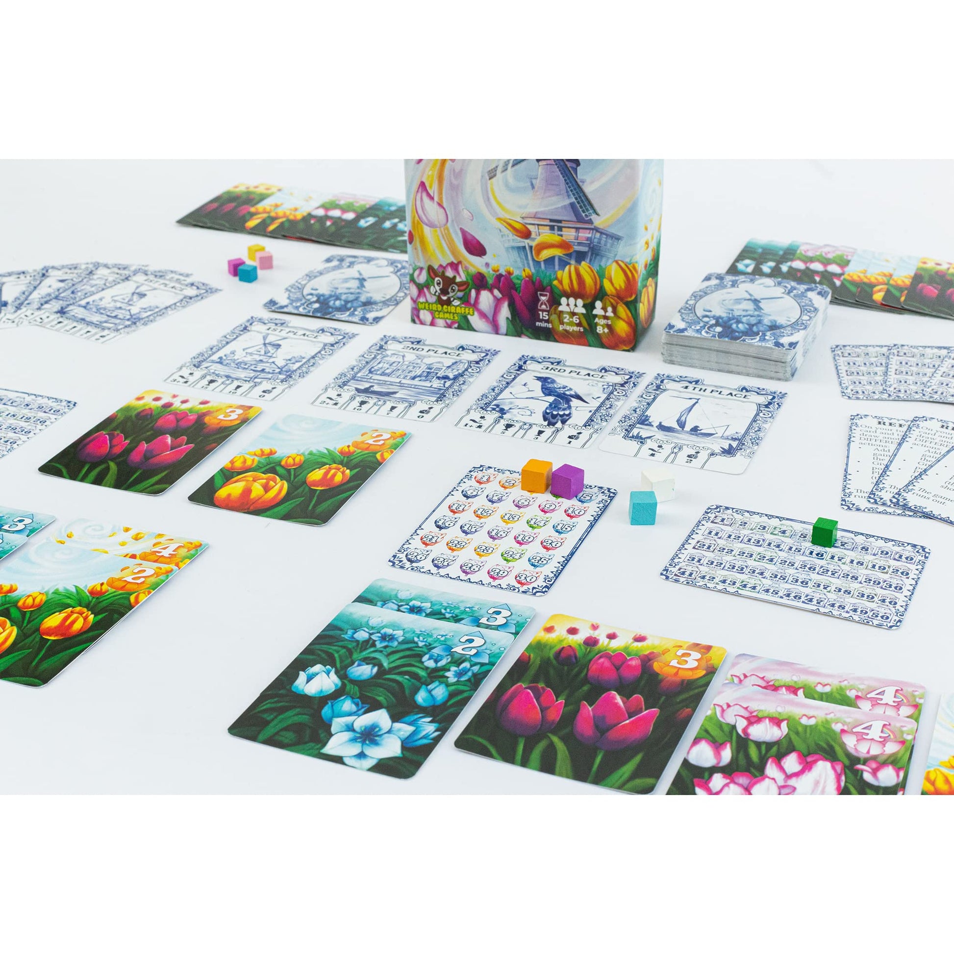 Weird Giraffe Games Gift of Tulips - Bouquets Building Card Game, Ages 8+, 2-6 Players, 15 Min