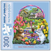 Bits and Pieces 300 Piece Puzzles for Adults, Easter Basket Bunnies 300 Large Pieces 20" x 21" Jigsaw Puzzles - Easter Egg Hunt - Random Die Cut