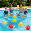 Inflatable Tic Tac Toe Pool Game Set - Fun Pool Toys for Kids Teens Adults