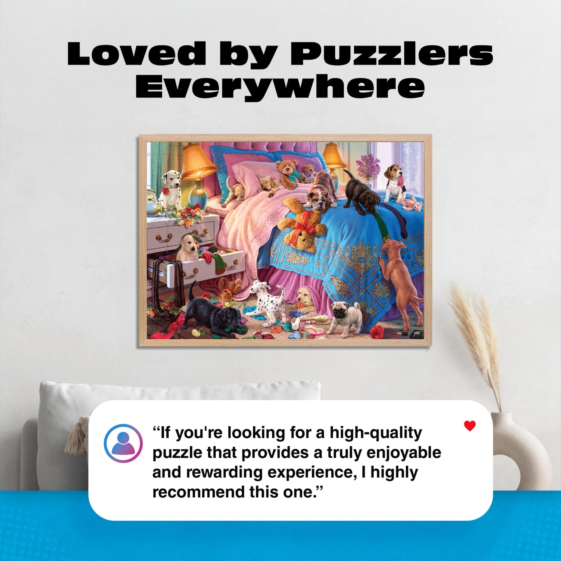 Buffalo Games Steve Read, A Roomful of Naughty Puppies, 750 Piece Puzzle