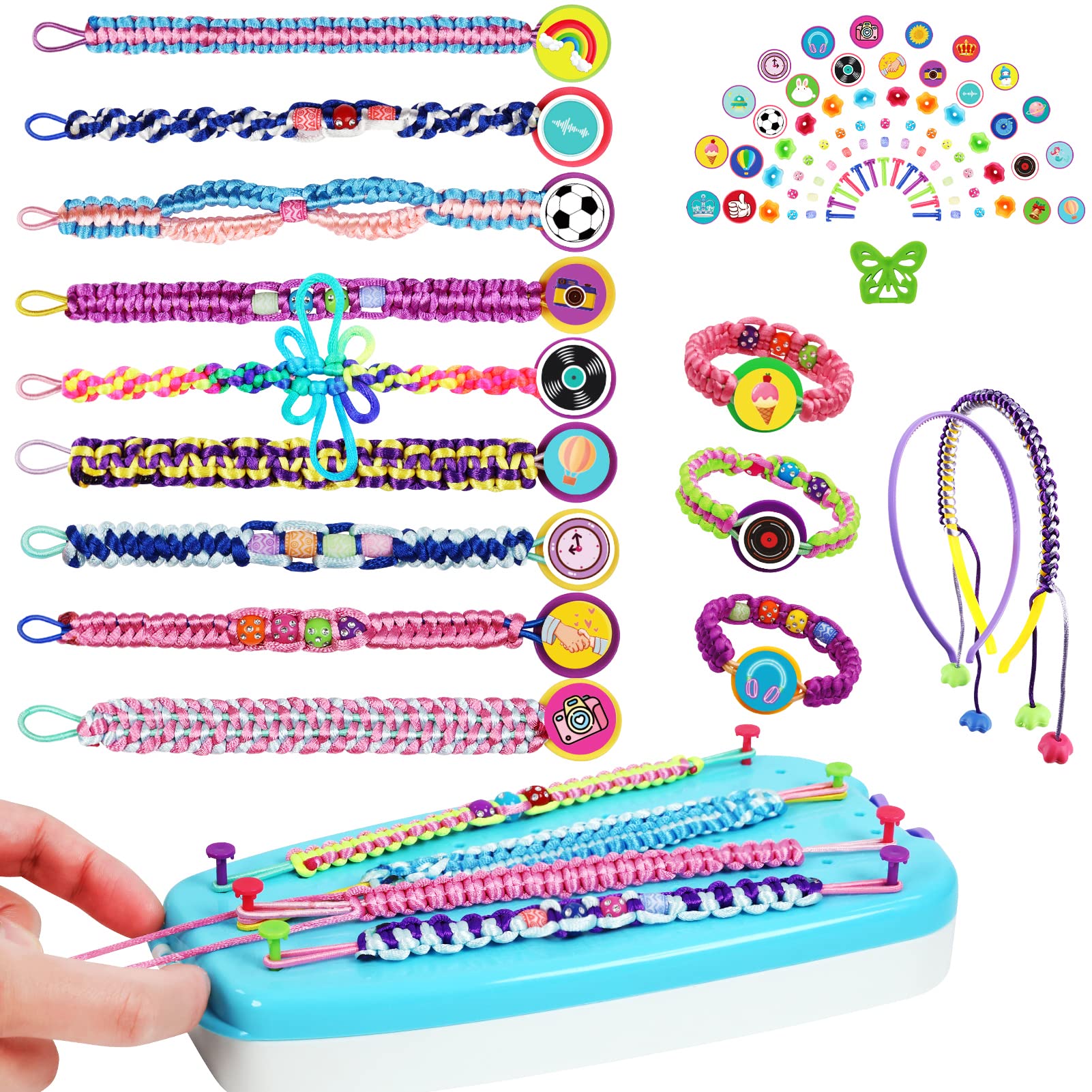 Friendship Bracelet Making Kit for Teen Girls - Arts and Crafts Ideas for Kids Age 6 7 8 9 10-12, DIY Handmade Toys for Birthday Christmas Gifts