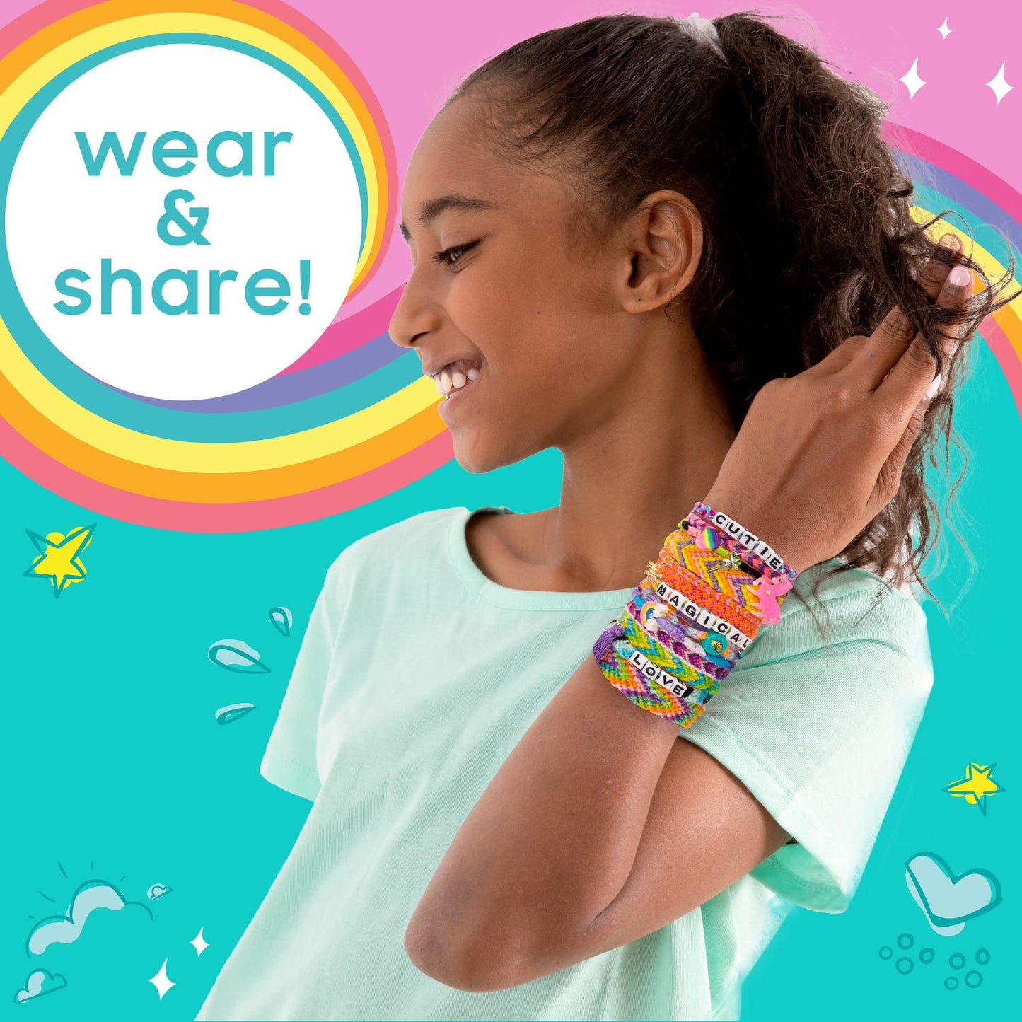 Just My Style On-The-Go Jewelry Studio - Bracelet-Making Travel Kit - DIY Bead & Braid Set for Kids Ages 6+