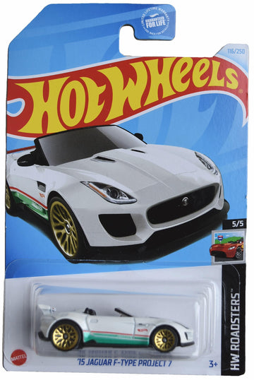 Matchbox Hot Wheels '15 Jaguar F-Type Project 7, HW Roadsters 5/5 [White] 116/250