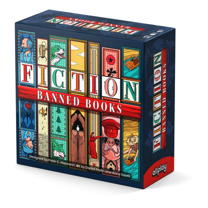 Allplay Fiction Banned Books Board Game | Cooperative Word Deduction & Bluffing Game | 2-10 Players, 20-30 Min Playtime Logic Puzzle Party Game
