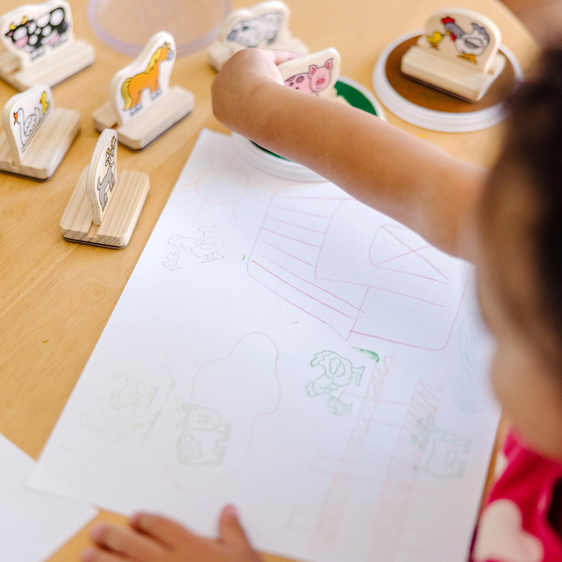 Melissa & Doug My First Wooden Stamp Set - Farm Animals