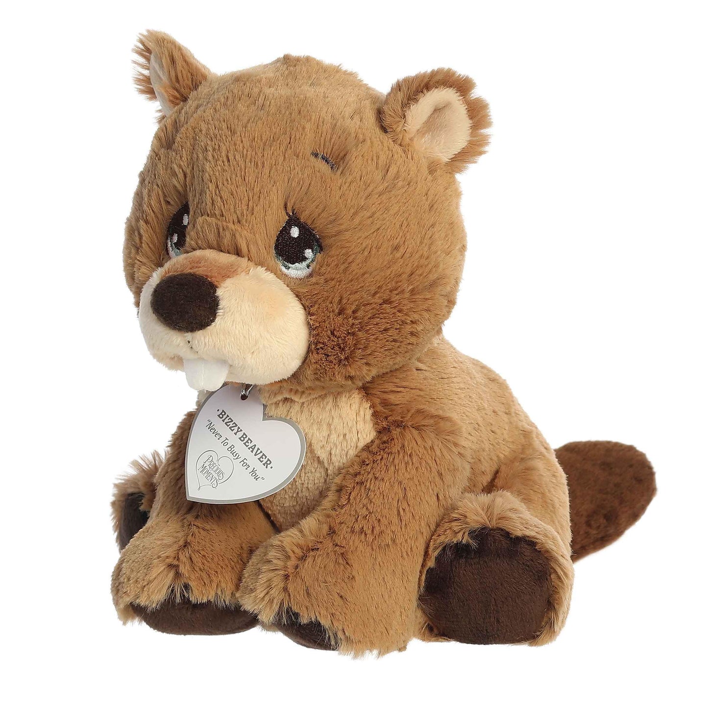 Aurora® Adorable Precious Moments™ Bizzy Beaver Stuffed Animal - Heartwarming Toy for Comforting Children - for Sentimental Gifts, Birthdays,