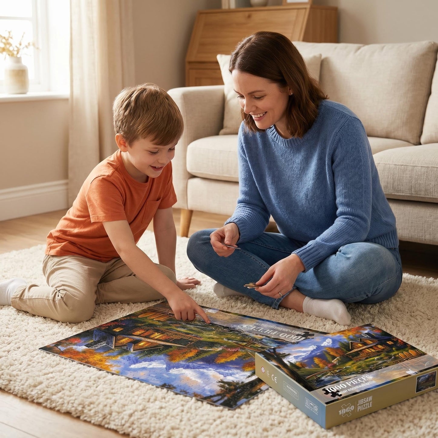 1000 Pieces Jigsaw Puzzles for Adults Oil Painting Scenery Thick Paper Hard Clip Puzzles for Home Decor Leisure Game