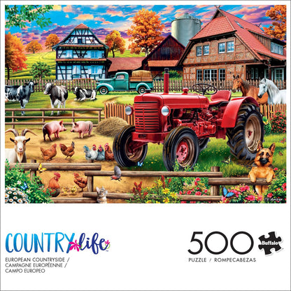 Buffalo Games - European Countryside - 500 Piece Jigsaw Puzzle for Adults