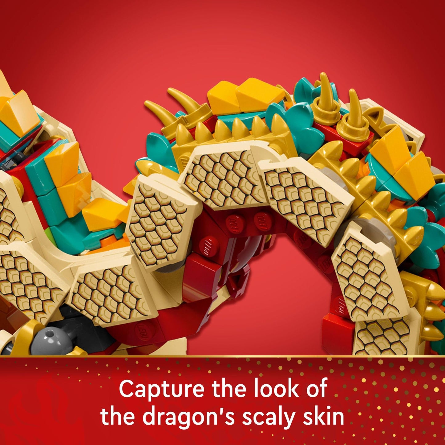 LEGO Spring Festival Auspicious Dragon Buildable Figure, Dragon Toy Building Set, Great Spring Festival Decoration or Unique Gift for Boys and Girls