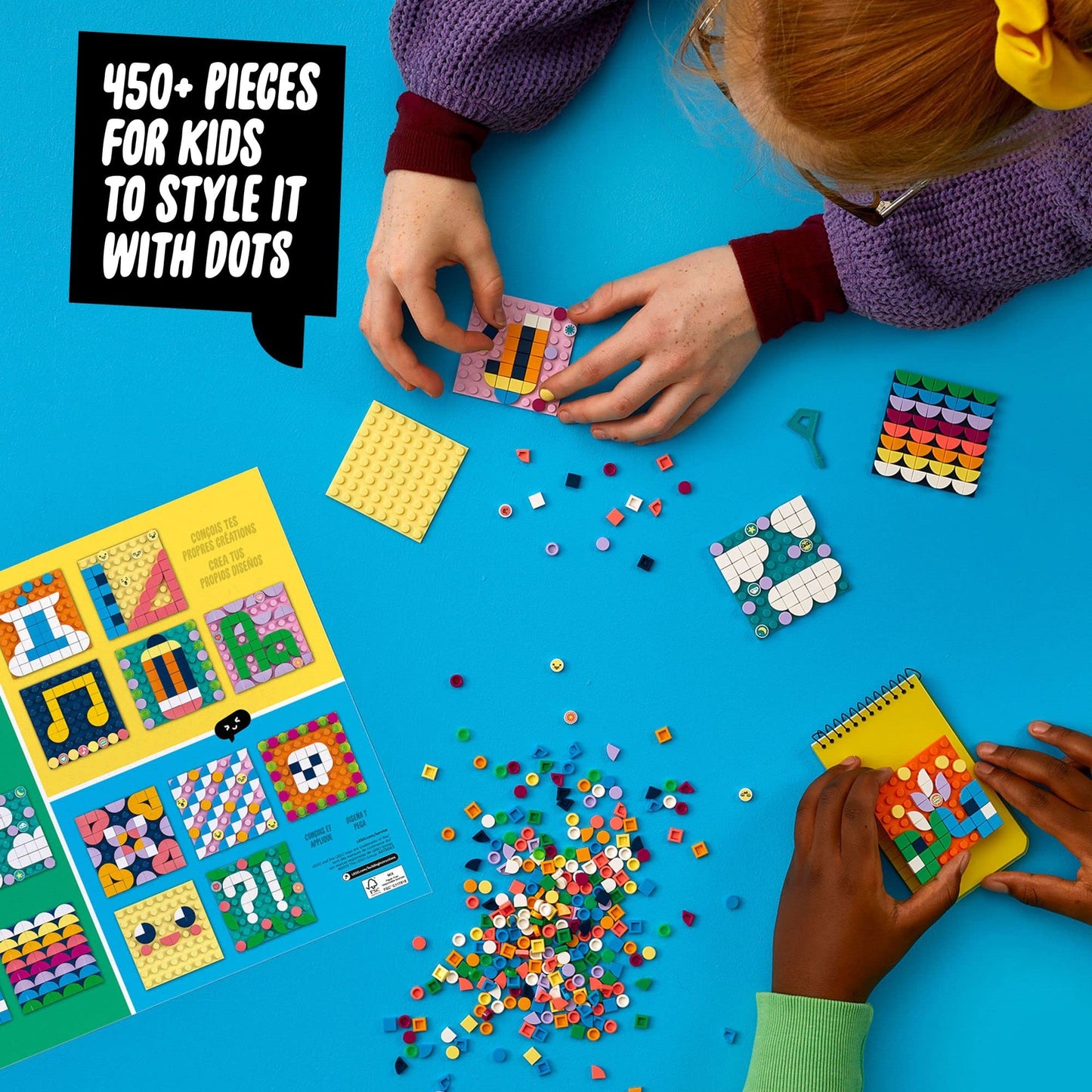 LEGO DOTS Adhesive Patches Mega Pack 41957 Arts and Crafts 5-in-1 Mosaic Making Building Kit, DIY Sticker Patches, Gift Idea for Creative Kids, Make