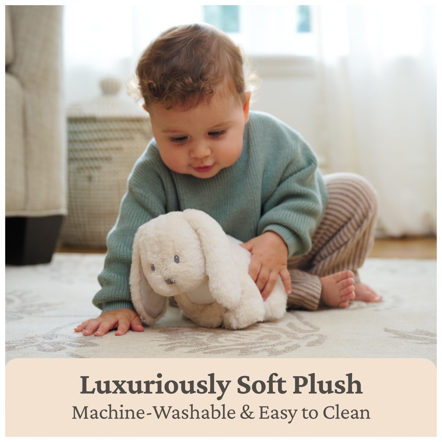 GUND Baby Playful Pals Clover Bunny 10-Inch Plush Toy, Ages 0+