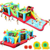 AKEYDIY Inflatable Water Slide Bounce House with 2 x Blowers Obstacle Course for Big Kids 3-12, Giant 29FT Backyard Water Park with Slides, Basketball