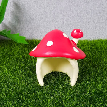 YEYILILINHONG Miniature Mushroom House ? Fairy Garden Resin Ornament Micro Landscape Molds for Tabletop Dollhouse Bonsai Garden Decor