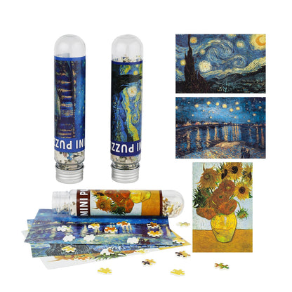 Small Jigsaw Puzzles for Adults Mini Puzzle 150 Pieces Small Puzzles Micro Piece Puzzles Challenging Difficult Travel Starry Night Rhone River