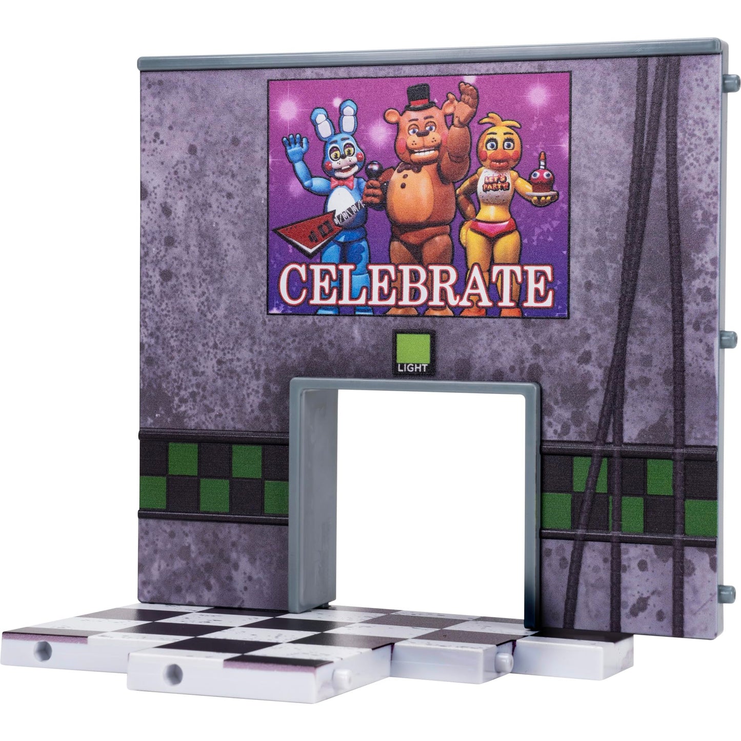 Jazwares Five Nights at Freddy’s Withered Chica Office Set - 5-Inch Articulated Figure with Jumpscare Feature, Glow-in-The-Dark Eyes, and Optical