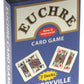 Hickoryville Euchre Card Game Set | 8 Pre-Stripped Decks (9-Ace) with Blank Counter Cards | 4 Red & 4 Blue Decks | Classic Euchre Playing Cards