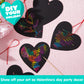JOYIN 24 Packs Valentines Day Cards with Scratch Heart Paper, Magic Color Heart Rainbow Scratch Cards for Kids Crafts and Art Classroom Exchange