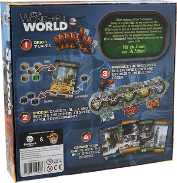 It's A Wonderful World Board Game - Build Your Empire in This Strategic Card Game for Kids and Adults, Ages 14+, 1-5 Players, 30-60 Minute Playtime